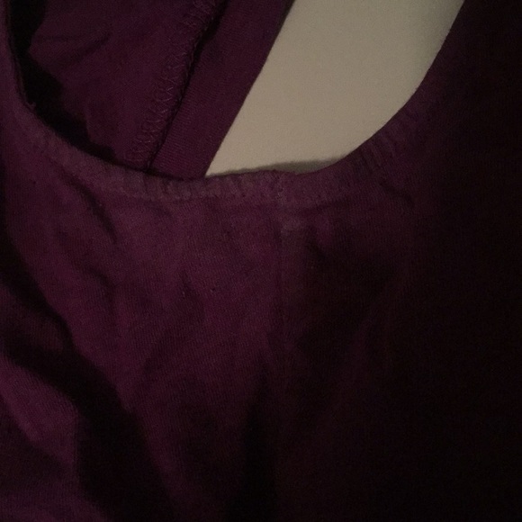 New York & Company Purple Tank Deep V Neck - Picture 3 of 3